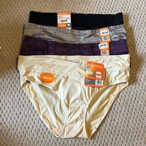 Warner’s 3 hipsters, 1 hi cut panties